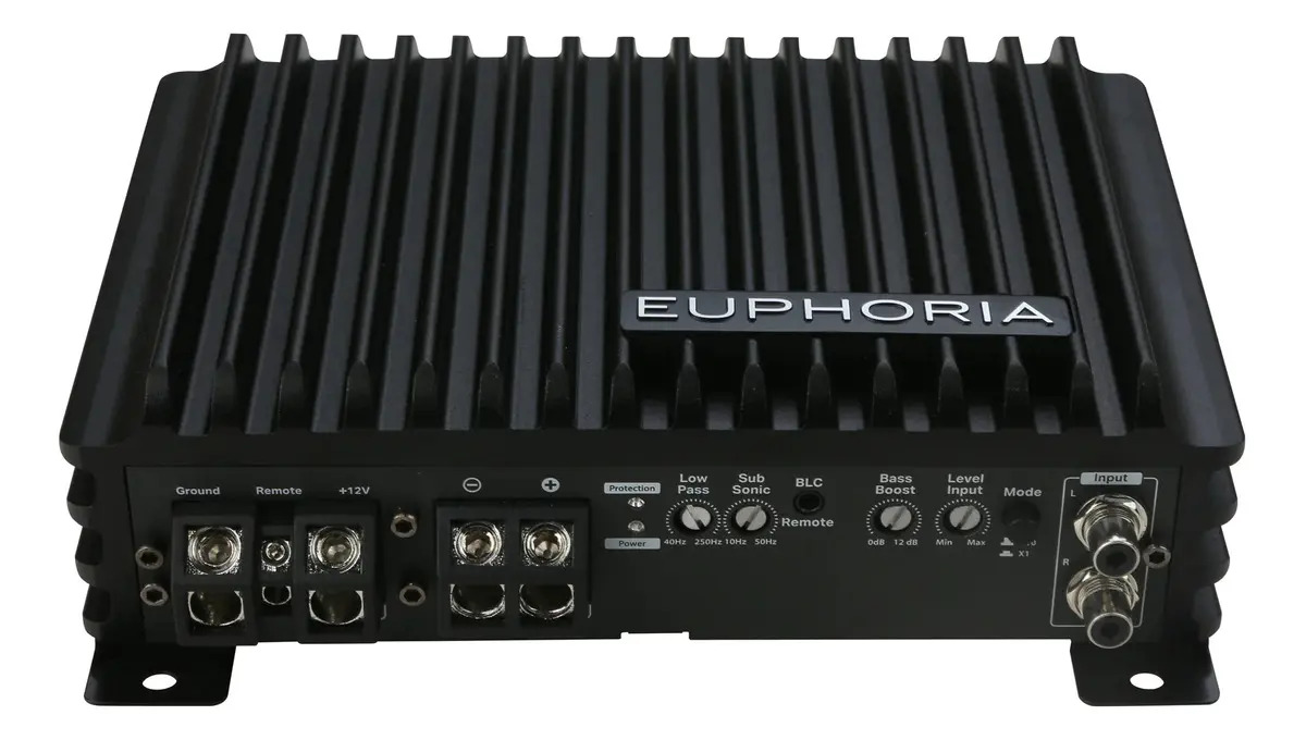 Amplificador de Audio Para Automóvil Euphoria By DB Drive EA1.1200 EA Series Clase D Monoblock 1 Canal 1200 Watts Color Negro
