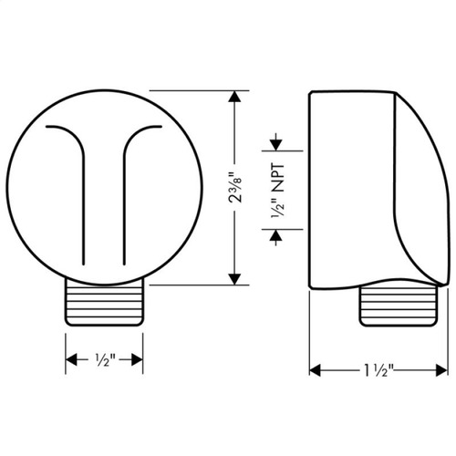 Wall Union 27458 P/regadera Telefono Hansgrohe Acab Dorado