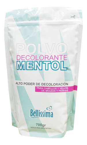 Polvo Decolorante Bellissima Mentol Cabello Y Vellos X700g