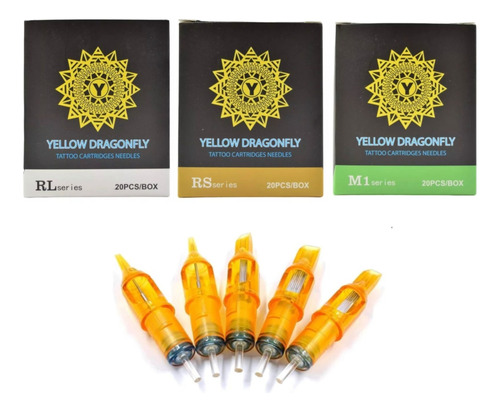 Tattoo Cartuchos Pen Yellow Membrana X 10 Uni Rl / Rs / Mg