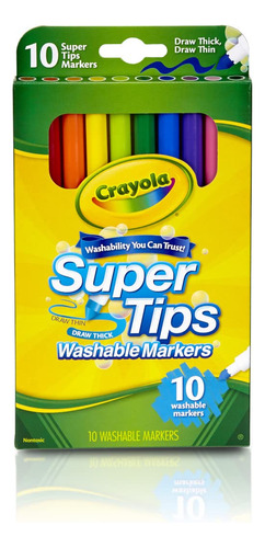 Crayola Juego De Rotuladores Super Tips, Lavables, Varios C.