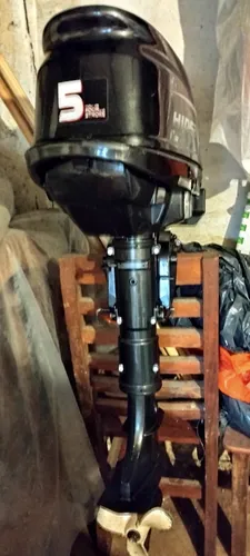 Motor Hidea 5 Hp , 4 Tiempos, Pata Larga, Negro. Poco Uso