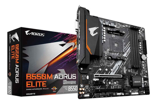 Placa Mãe Gigabyte B550m Aorus Elite R1.3 Ddr4 Am4 Micro Atx