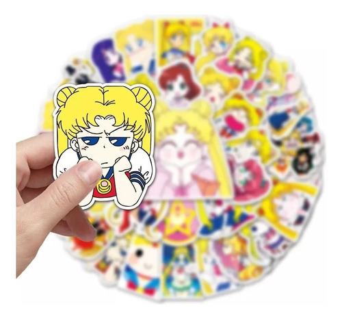 Stickers Autoadhesivos - Sailor Moon  (100 Unidades)