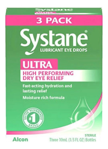 Systane Ultra Lubricant Eye Drops, 30 Ml. Triple Pack.