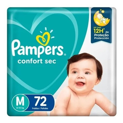Pañales Pampers Confort Sec M X72