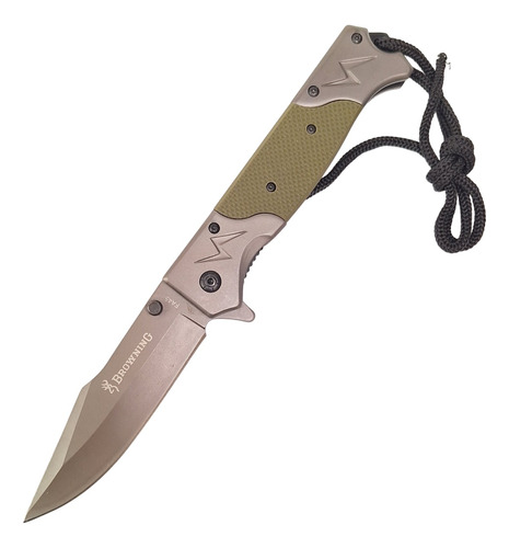 Navaja Táctica Cuchillo Plegable 9.5 Cm Hoja Verde Negro