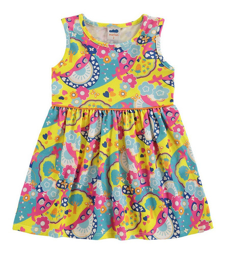 Vestido Infantil Meia Malha Natureza Marlan 62461  Tam 4 6 8