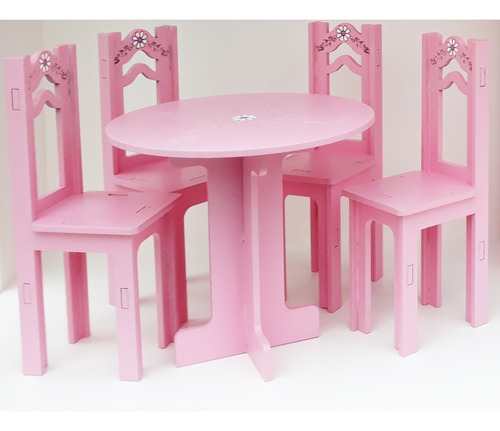 Muebles Para Casita De Muñecas Alpina De Lujo * Sol Y Luna * Rosa