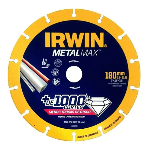 Disco Diamantado Corte Metalmax Ag 7x7/8 Irwin - 2 Unidades