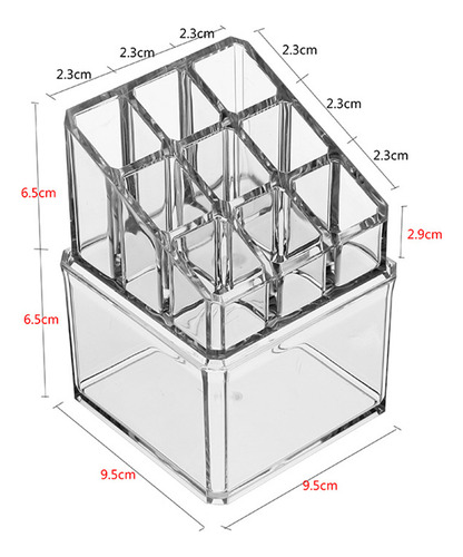 Caja De Almacenamiento De Lápiz Labial Multifuncional De Acr