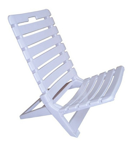 Silla De Plástico Modelo Playera Blanca Plegable 