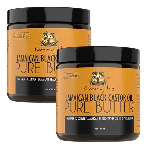 Sunny Isle Aceite De Ricino Negro Jamaicano Pure Butter Orig