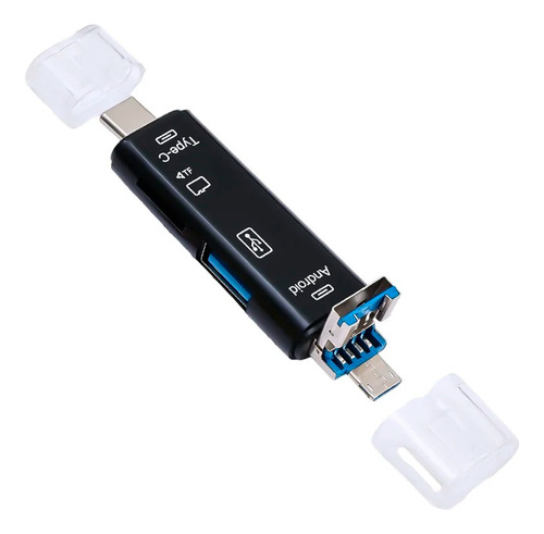 Adaptador Otg 5 En 1: Usb, Micro Usb, Usb C, Lector Micro Sd