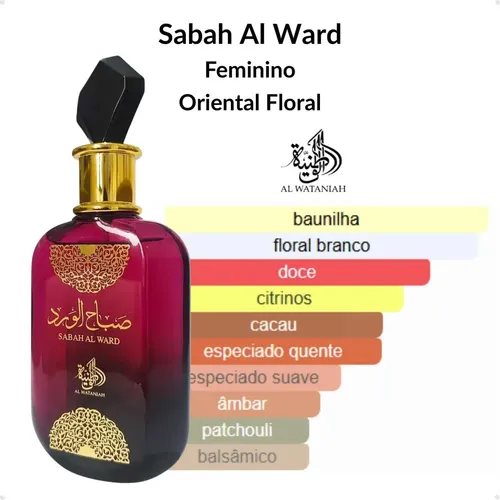 Perfume Arabe Feminino Sabah Al Ward 100ml Al Wataniah Al Wataniah