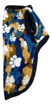 Comprar Chaleco Abrigo Polar Poncho Estampado Perros Medianos 7 A 9 Talle 7 Huellitas Azul