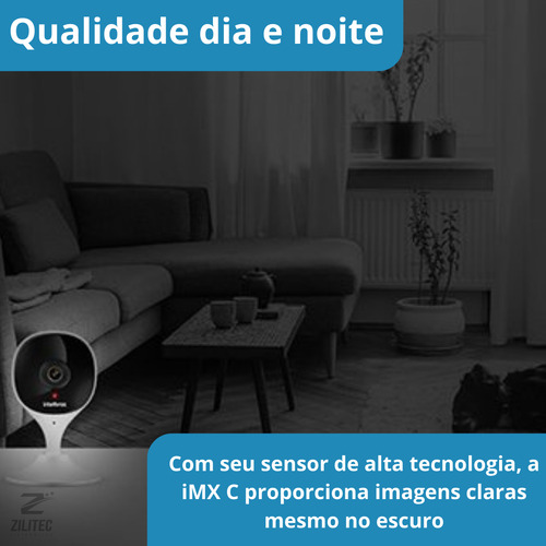 Câmera de segurança Intelbras iMX com resolução de 2MP visão nocturna incluída preta