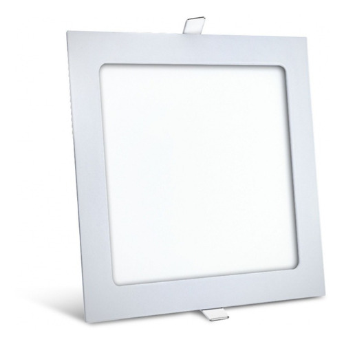Imagen 1 de 7 de Panel Led De Embutir Cuadrado Blanco 12w Interelec
