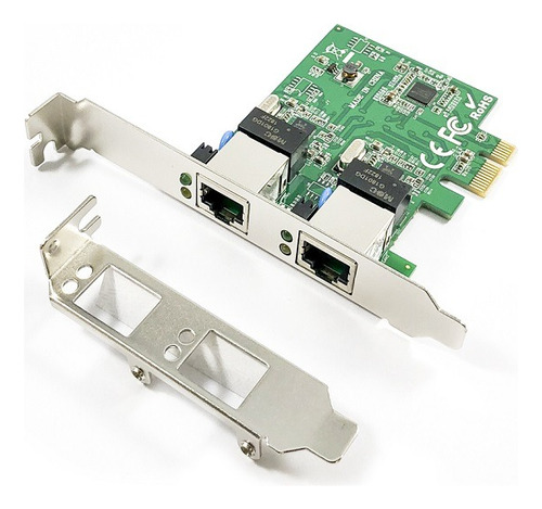 Tarjeta De Red X-media Pci-e Express X1 2 Puertos Gigabit Lp