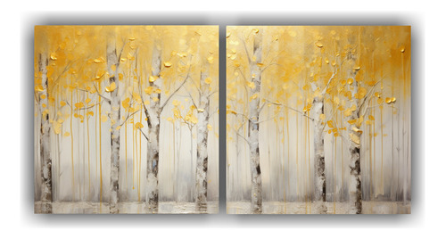 140x70cm Set 2 Telas En Bastidor Hermoso Floral A Painting I