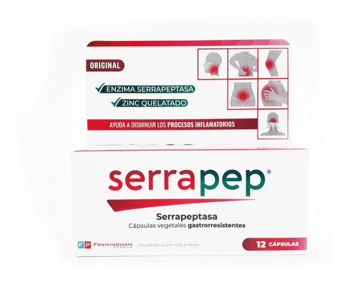 Suplementos Vegetales Gastrorresistentes Serrapep X 12 Cap