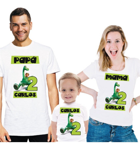 Kit 4 Playeras Un Gran Dinosaurio Personalizada Fiestas