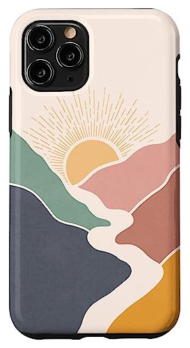 Funda Para iPhone 11 Pro Boho Sun Mountains Undefined Plasti