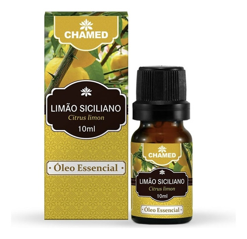 Óleo Essencial De Limão Siciliano 10ml 100% Puro Chamed