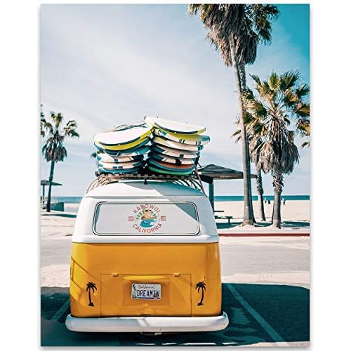 California Dreamin Surf Van, Decoración Casa De Playa,...