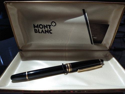 Pluma Fuente Mont Blanc, Punta De Oro 14 Kilates.