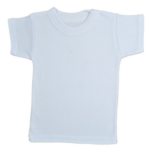 6 Piezas Playera Interior Blanca Manga Corta De Algodón T-16