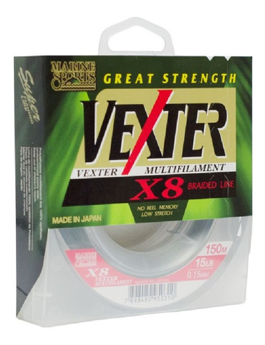 Linha Multifilamento Vexter X8 40lbs 0,29mm 150m Marine