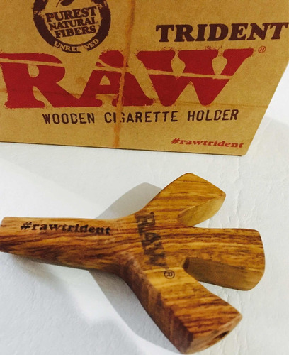 Raw Tridente / Tuquera Raw X3 / Pipa Madera Wooden Raw