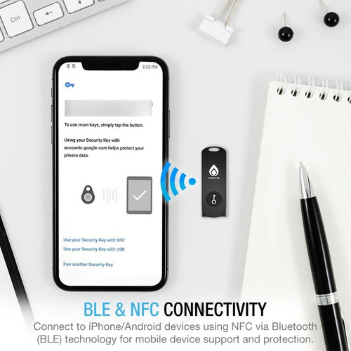 Imagen 7 de 10 de Thetis Fido2 Ble Security Key U2f Bluetooth