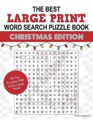 The Best Large Print Christmas Word Search Puzzle Book Aqwe