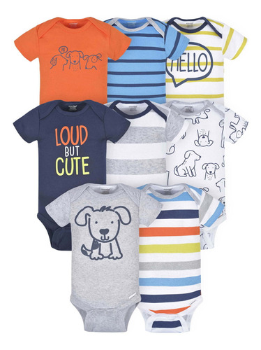 Set De 8 Bodys Manga Corta Talla 3 A 6 Meses Para Bebé