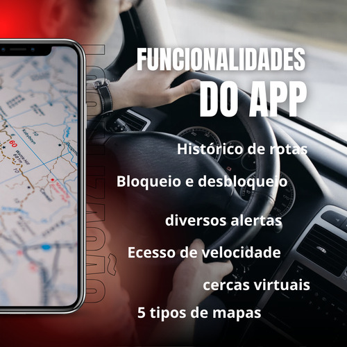 Rastreador Veicular Gps Com Chip E Aplicativo Em Tempo Real