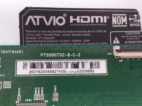 Tarjeta T-com Para Pantalla Atvio Atv-50uhdr Ver.2 (Usado)