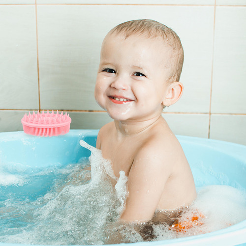 Cepillo De Silicona Para Baño De Silicona Para Bebés, Masaje