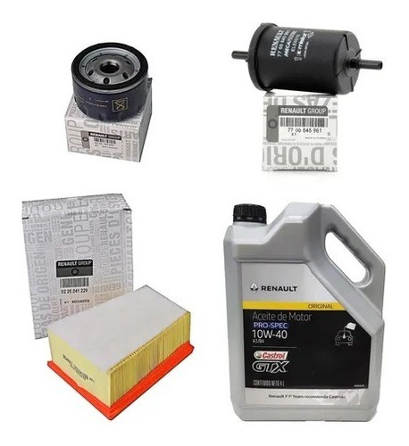 Kit Filtros 4l Aceite 10w40 Renault Sandero K4m 1.6 16v