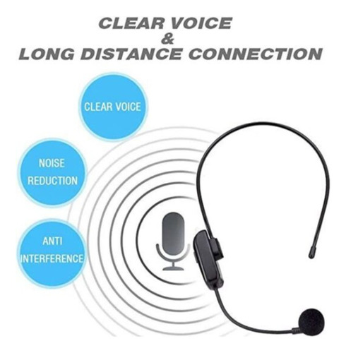 Microfono Inalambrico 2.4g Wireless Cintillo Recargable 10m