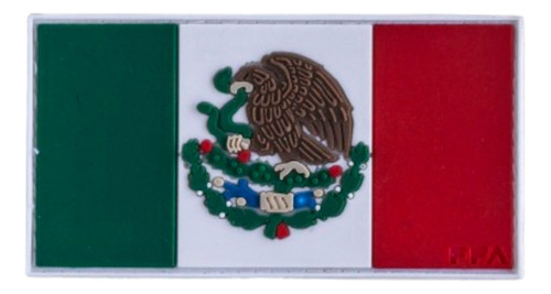 Parche Bandera Mexico Silicon Con Velcro