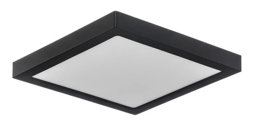 Plafón O Panel Led Cuadrado Negro 6w Para De Aplicar- Unilux