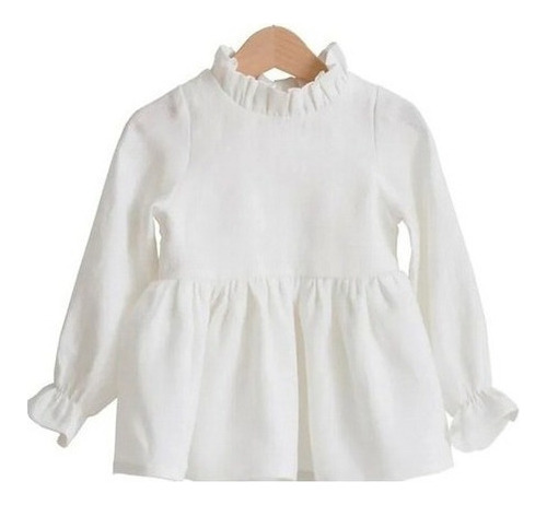 Molde Digital Blusa Bebe Cuello Alto Fruncido Talles 1 Al 5