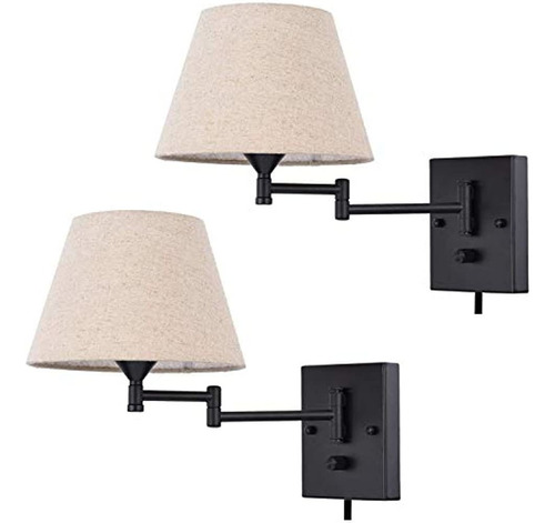 Pauwer Plug In Wall Sconce Set Of 2 Lámpara De Pared De Braz