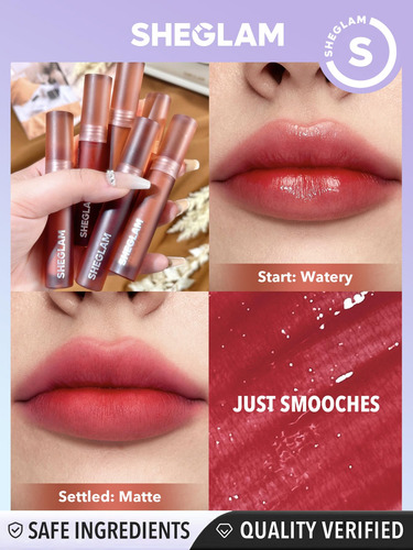 Lápiz Labial Sheglam Soft Haze Lip Blur, Impermeable, Mate P