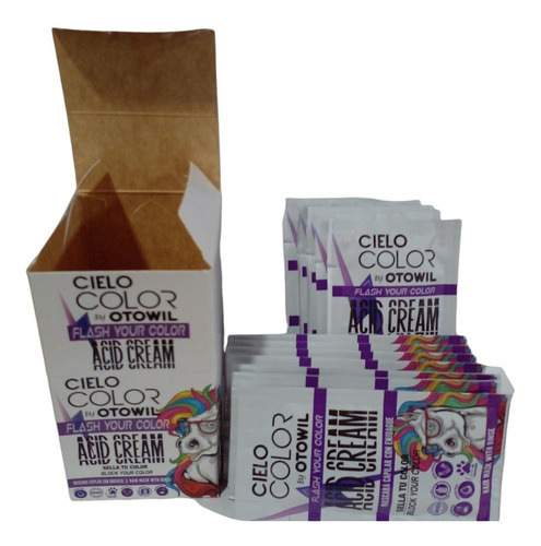 Imagen 7 de 10 de Mascara Capilar Con Enjuague Crema Acida Otowil Caja X12uni.
