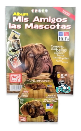 Álbum Mis Amigos Las Mascotas+ Caja 50 Sobres (250 Estampas)