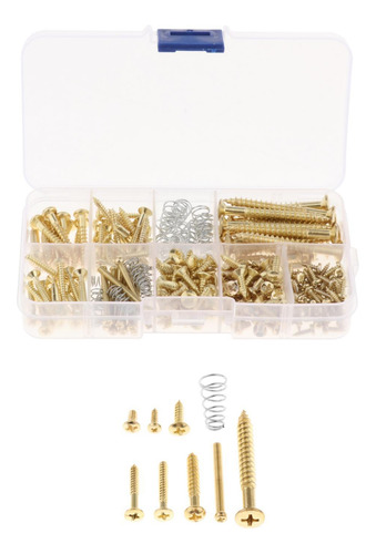 Kit De Tornillos De Guitarra 9 Tipos Para Botones De Oro