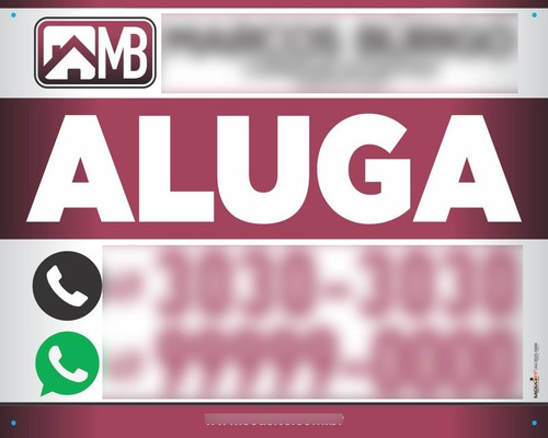 Imagem 2 de 4 de Placa Imobiliária - Aluga Ou Vende - 50 Unidades - 40x50cm
